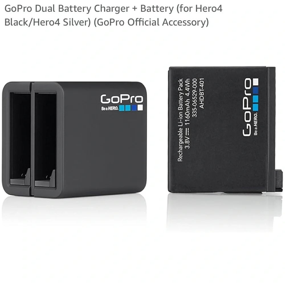 GoPro Dual Battery Charger + Battery (for Hero4 Black/Hero4 Silver)